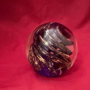 Elegant Swirl Acyrlic Sphere - Blue and Gold